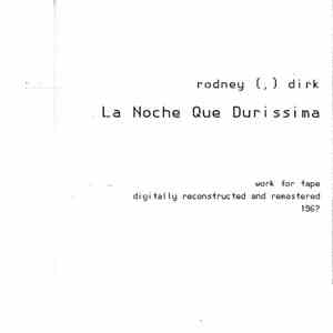 Dirk (,) Rodney - La Noque Que Durissima download free