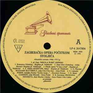 Various - Zagrebačka Opera Početkom Stoljeća download free